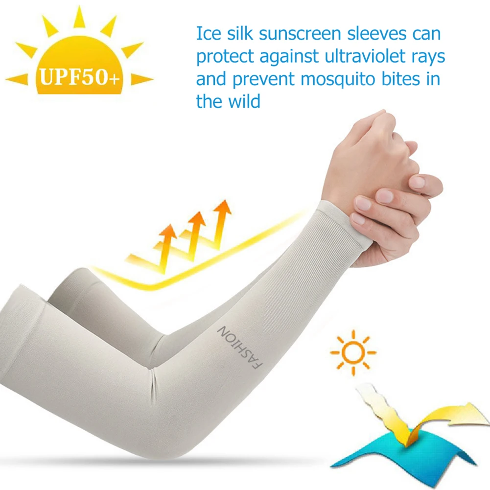Mangas de brazo de refrigeraci&oacute;n Unisex, para ciclismo, correr, deporte, protector solar, protecci&oacute;n solar, Mangas de brazo de refrigeraci&oacute;n para hombres y mujeres-1