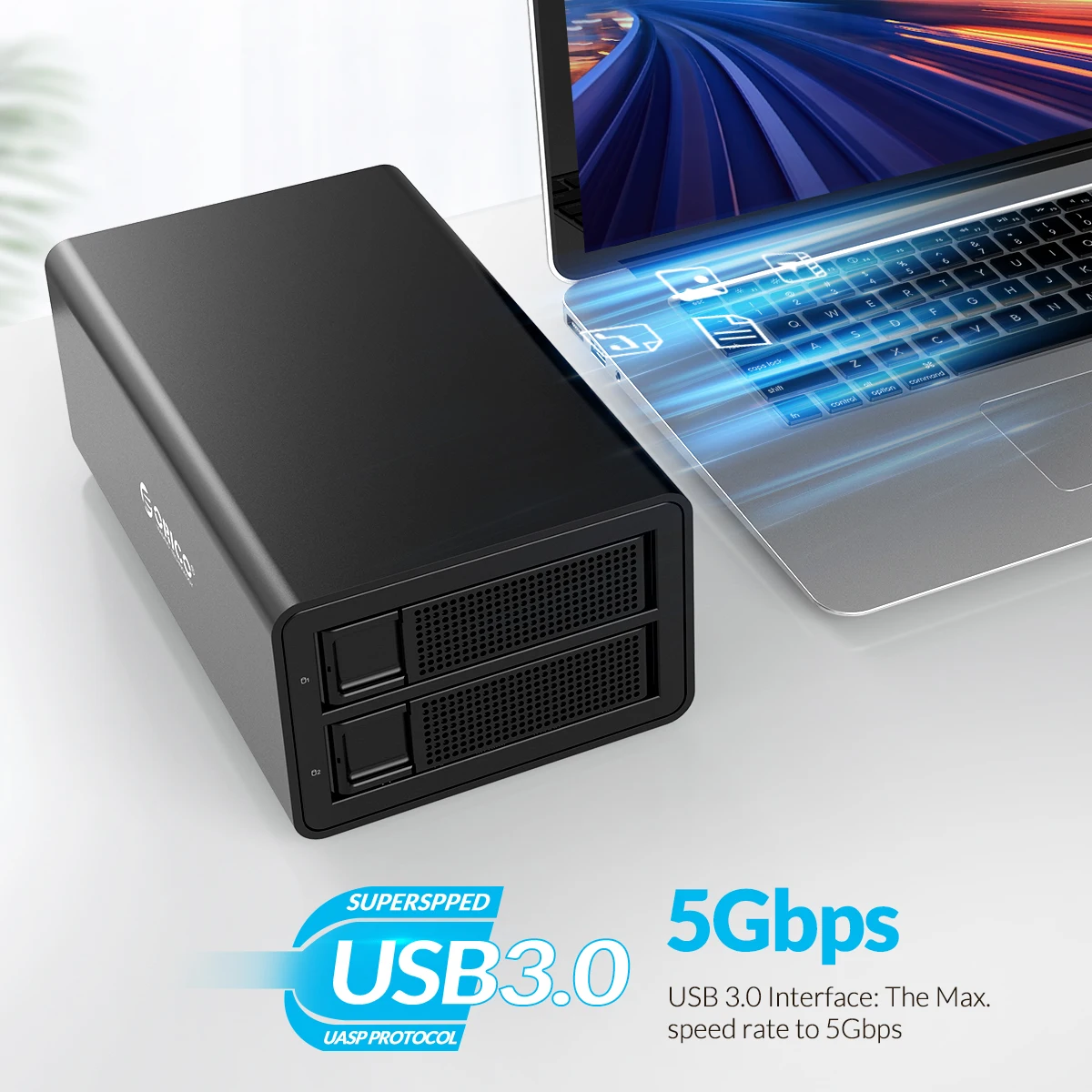 Док станция ORICO для HDD 3 5 дюйма 2 отсека USB3.0 32 ТБ вместительный чехол жесткого диска