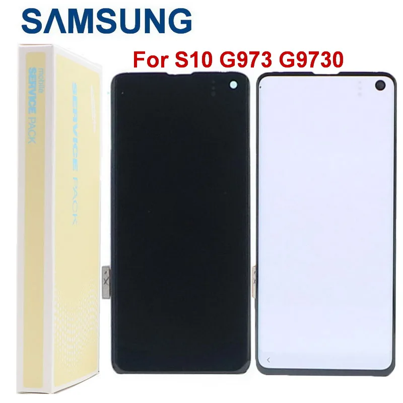 Оригинальный ЖК дисплей для SAMSUNG Galaxy S10 G973 G973F SM тачскрин аналагово цифровой