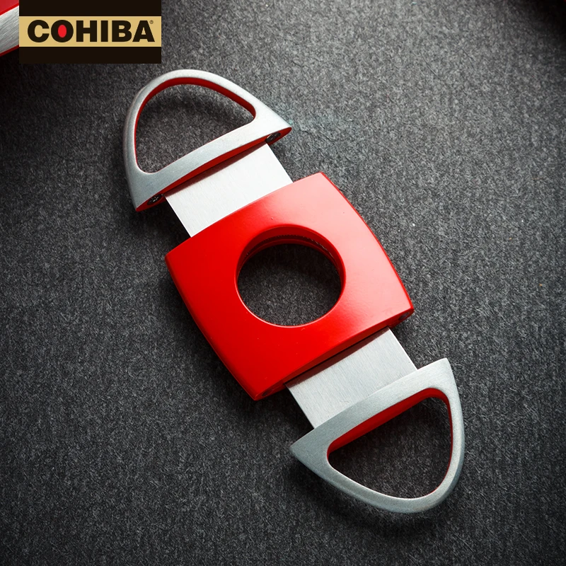 COHIBA Нержавеющая сталь острый сигарный нож ветрозащитный 3 струйный пламя сигары