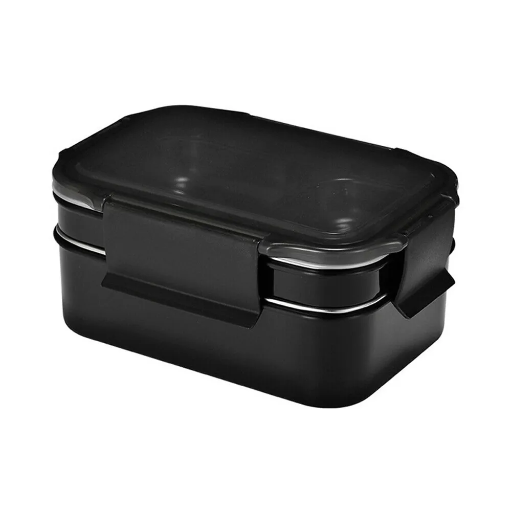 2 Слои Нержавеющая сталь Коробки для обедов Bento Еда контейнер хранения
