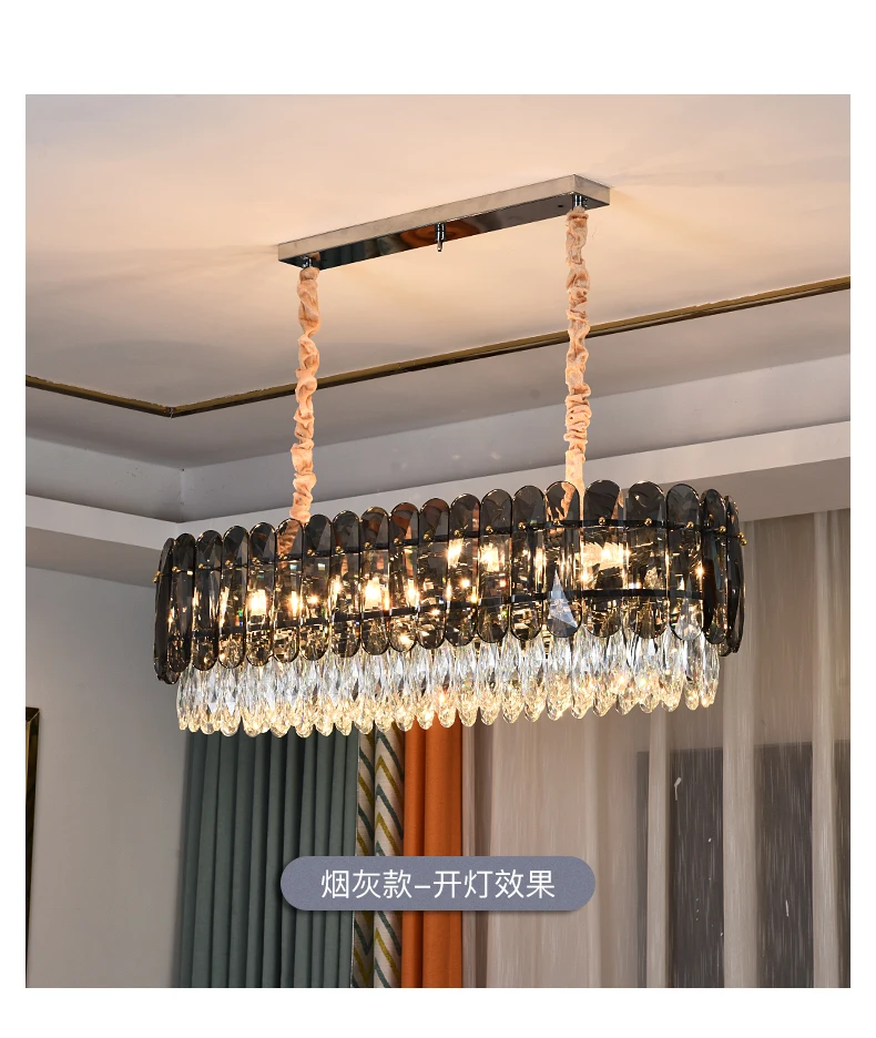 

Light luxury crystal lamp living room chandelier post modern minimalist villa atmosphere dining room chandelier bedroom lamp new