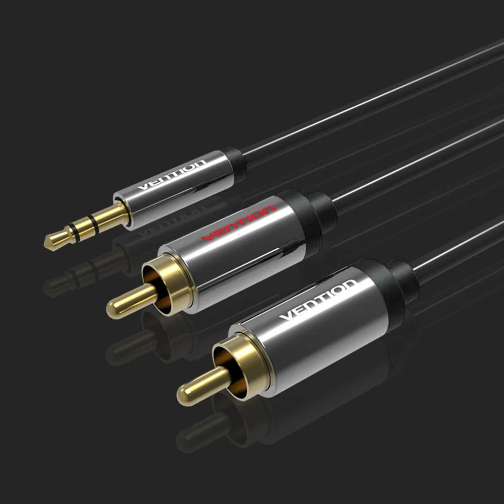 3 5 мм разъем Mini Plug to 2 штекер Стереодинамик Кабель-адаптер Роскошный 24K