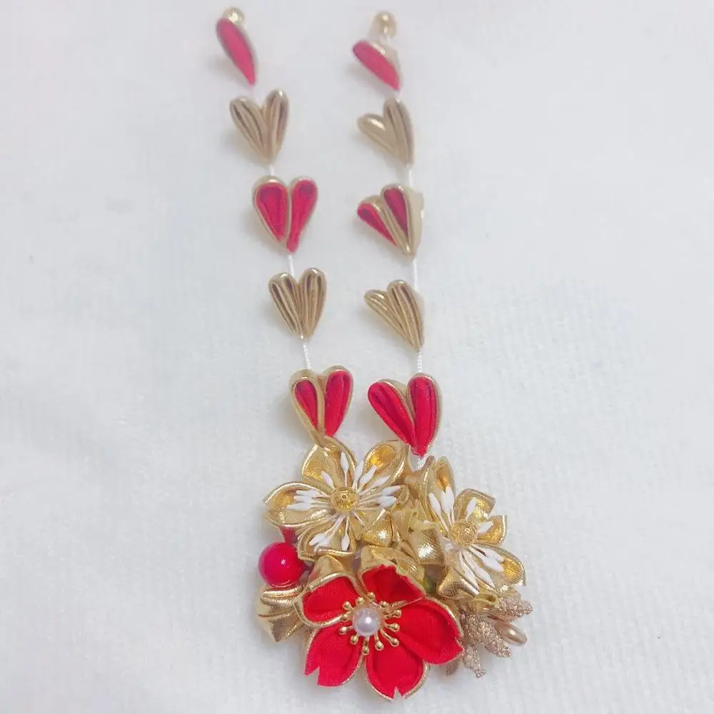 Японский стиль Seiko двойной цветок кулон тонкая шпилька аксессуары для волос