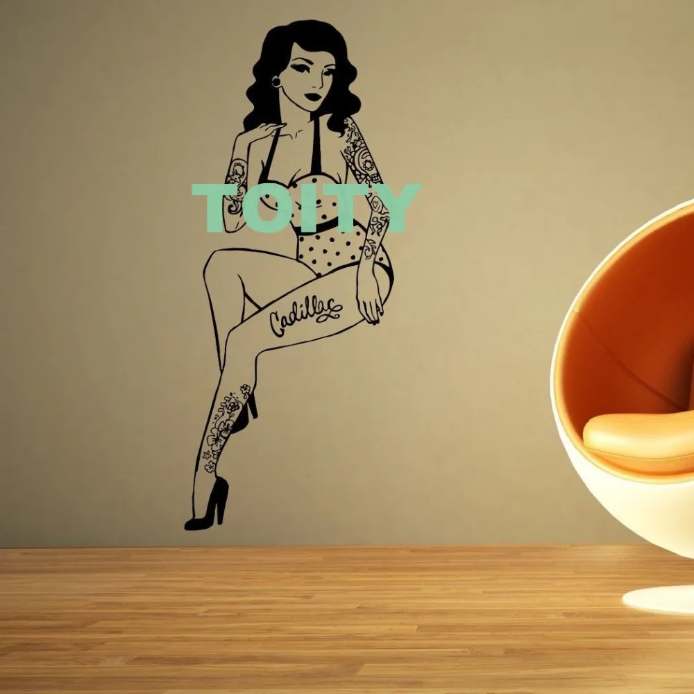 29 дизайнов Горячая сексуальная девушка Наклейка на стену Pin Up плакат Красивая Женская тела виниловая наклейка домашний декор интерьера в общежитии художественная Фреска