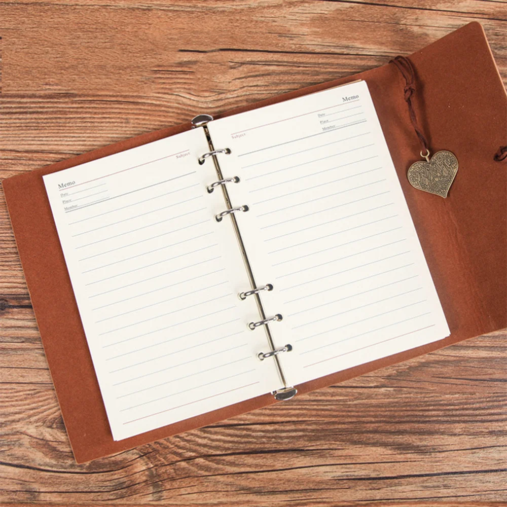 

1 Pc A6 Retro Notebook Rope Winded Notebook Loose-Leaf Diary Travel Notebook for Teachers Students (Brown)