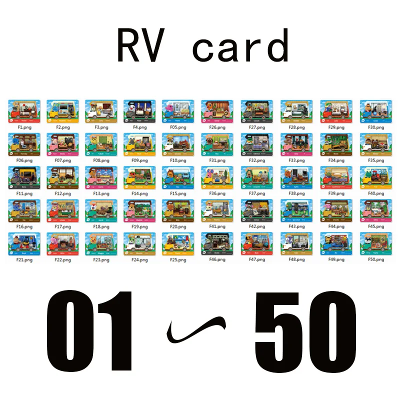 

(001-050) Стандартная карта серии приветствия, чип NTAG215 NFC RV Стандартная карта работает для игр Wuii