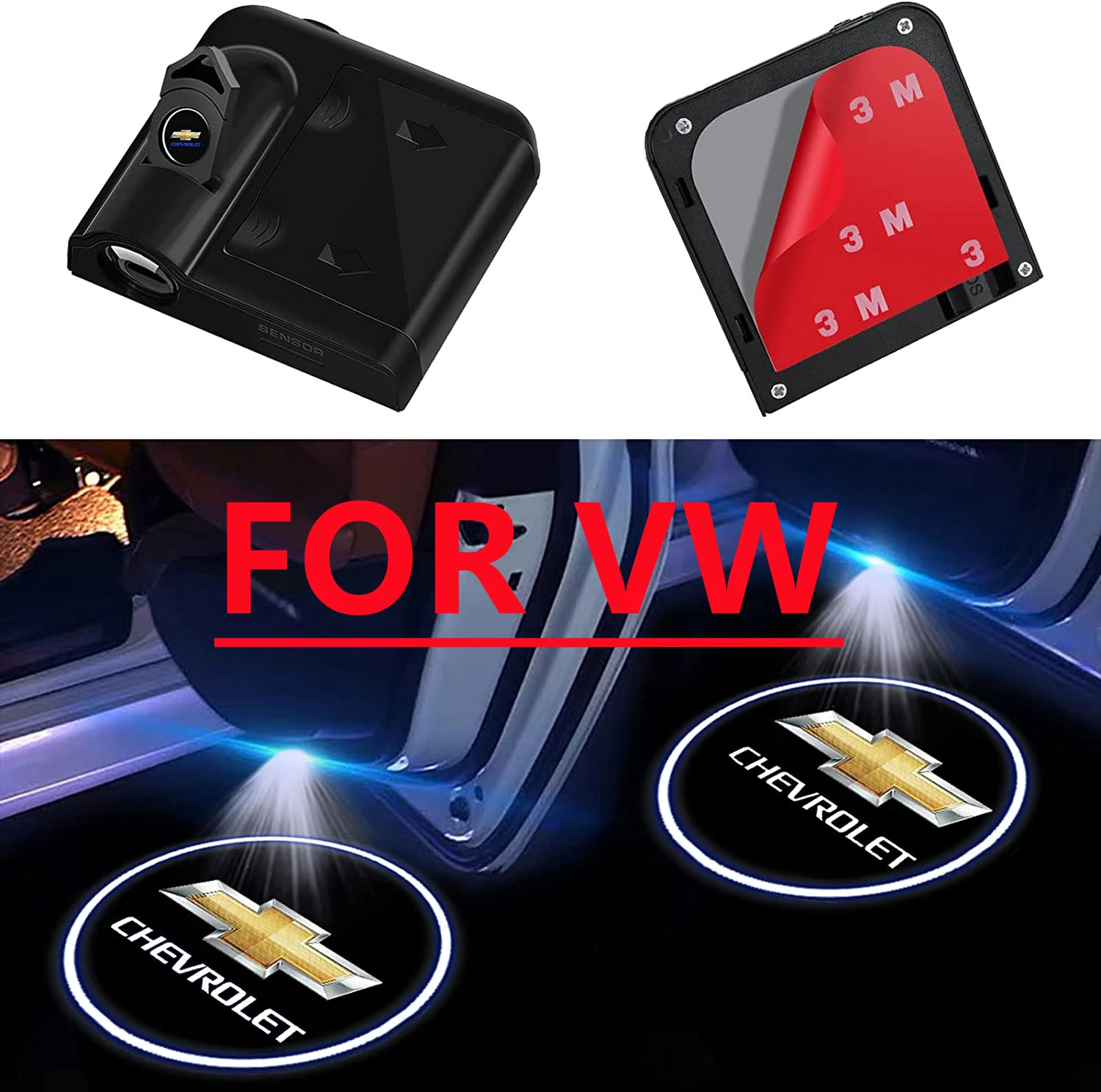

1x Led Wireless Ghost Shadow Projector Logo Courtesy Door Step Light FOR CHEVROLET FOR VW FOR SUBARU FOR HYUNDAI FOR KIA