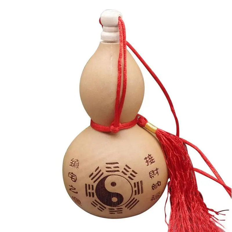 

Natural Mini Wine Gourd Crafts Art Collection Chinese Traditional Carving Gourd Hanging Toy Photography Props Xmas Gift
