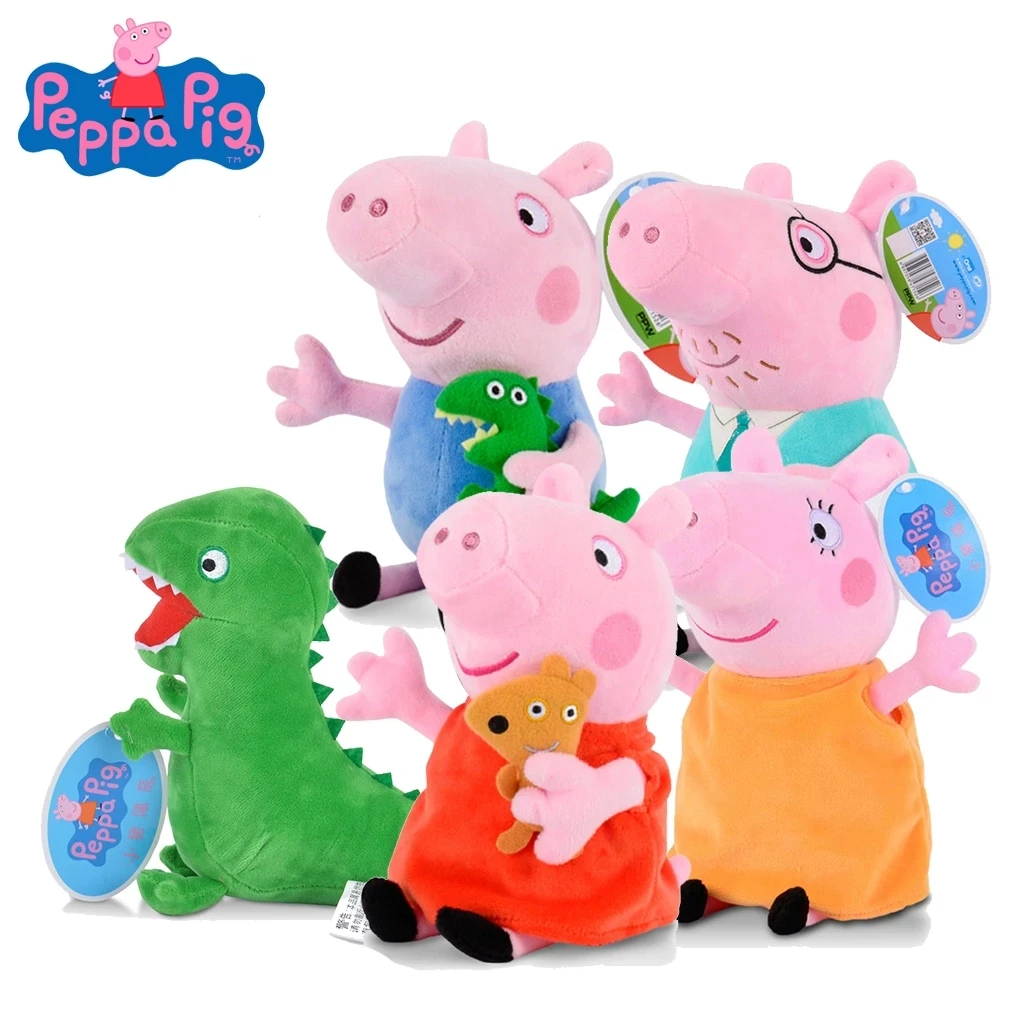 Плюшевые игрушки Свинка Пеппа 19 см мягкие свинки плюши Мультяшные Аниме фигурки