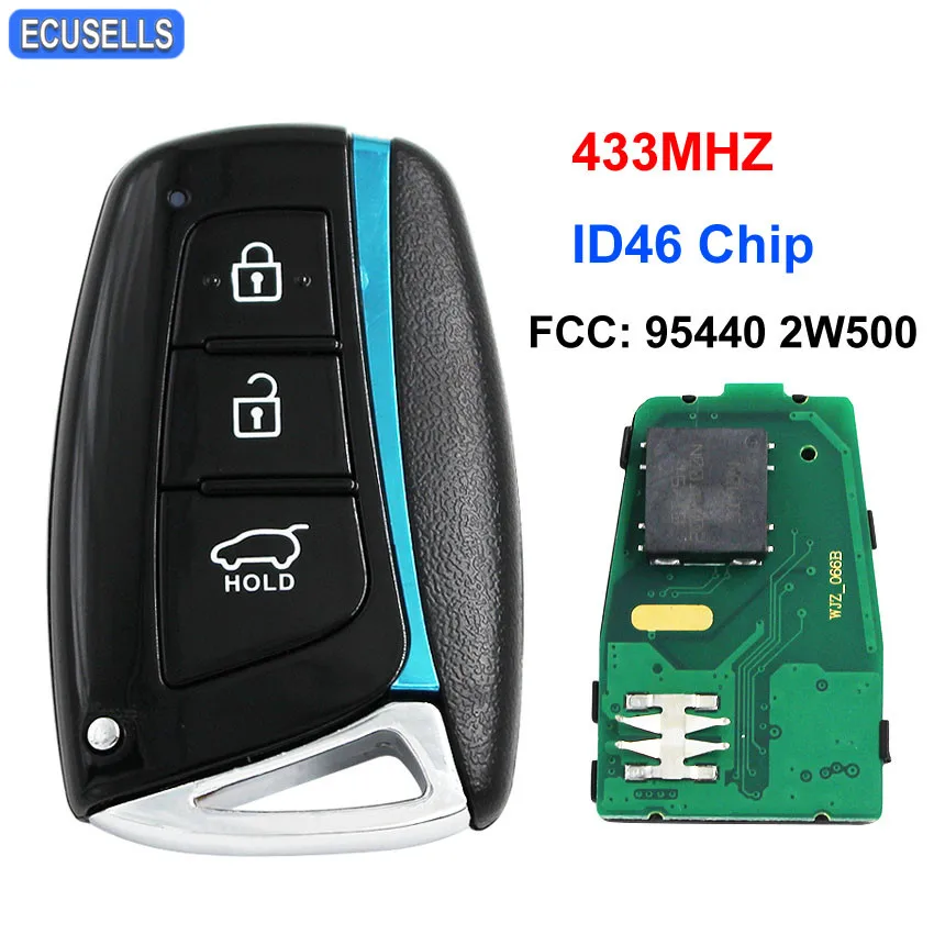 Умный Автомобильный ключ с 3 кнопками дистанционный БЕСКЛЮЧЕВОЙ вход чип ID46 433