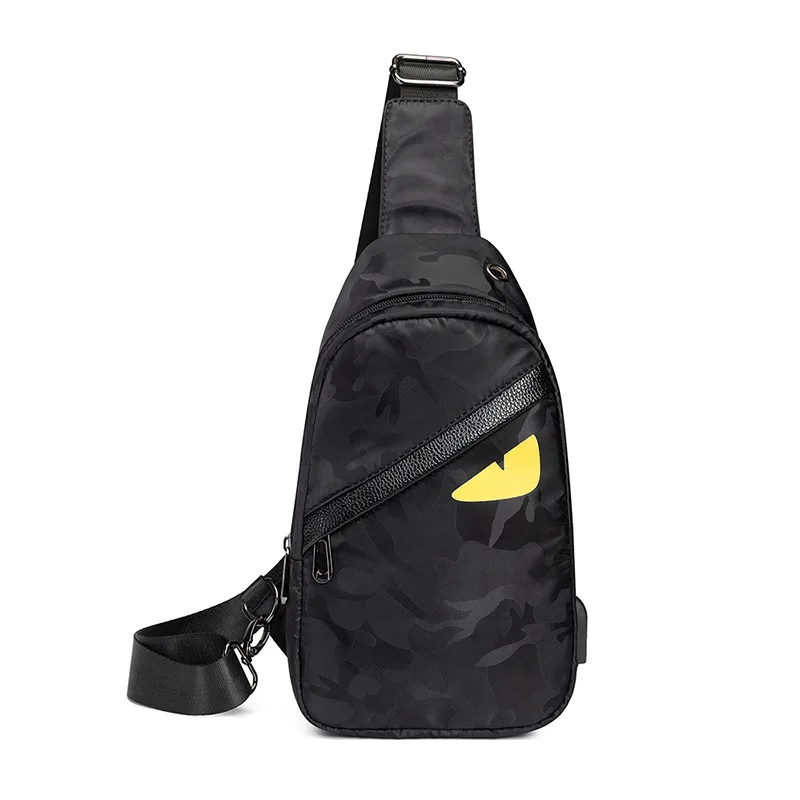 

Daily Use USB Chest Bag Multifunction Crossbody Bag for Men Waterproof Chest Bag Pack Anti-theft Shoulder Messenger Bags Male