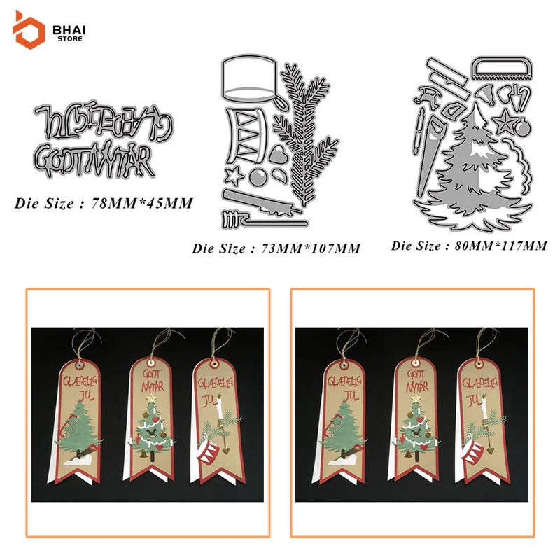 

Christmas Decor Objects Metal Cutting Dies Cut Decoration Scrapbook Paper Card Embossing Decor Craft