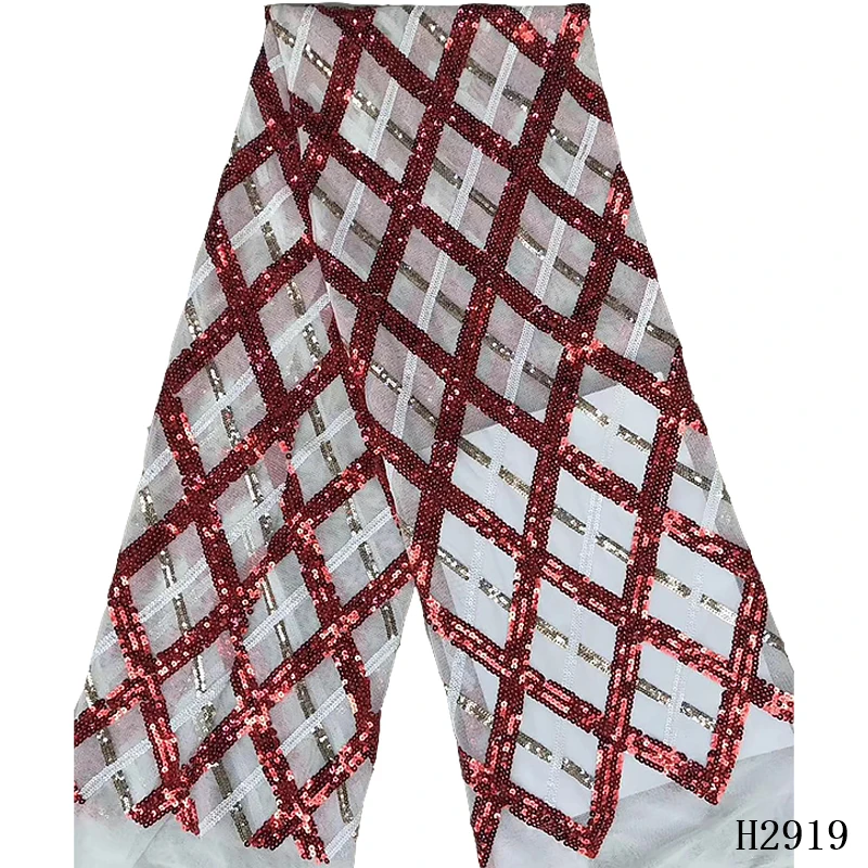 Высококачественная блестящая сетчатая кружевная ткань с блестками золотистого