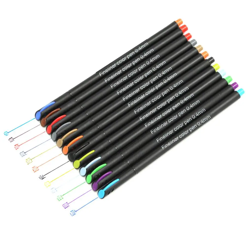 Новый 36 цветов Журнал Планировщик ручки тонкой точки маркеры Fineliner Рисование