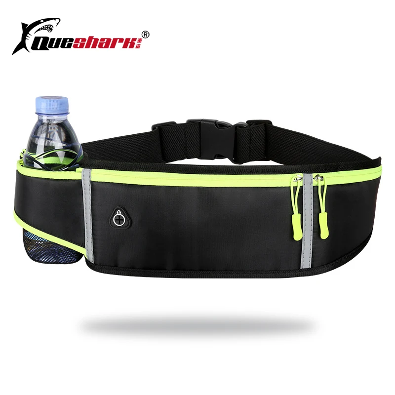 

3 Pockets Waist Pouch Running Bag Sports Belt Bag Bicycle Mobile Phone Waist Pack Fitness Gym Belt Bags with Water Bottle Holder