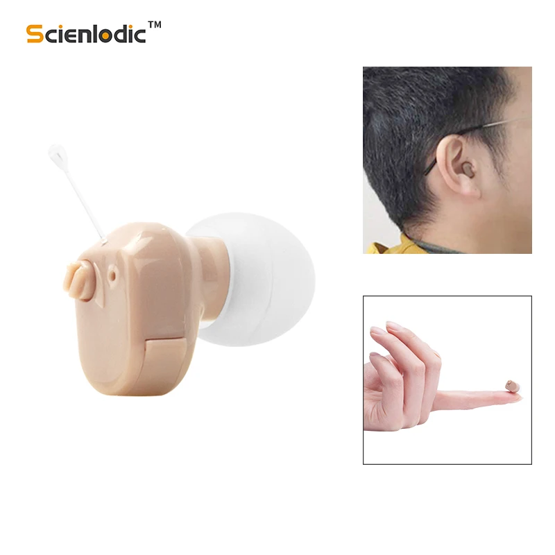 Mini Invisible Hearing Aids Ear Sound Amplifier Hearing Device Voice Amplifier Adjustable Tone Hearing Aid for Elderly Deaf