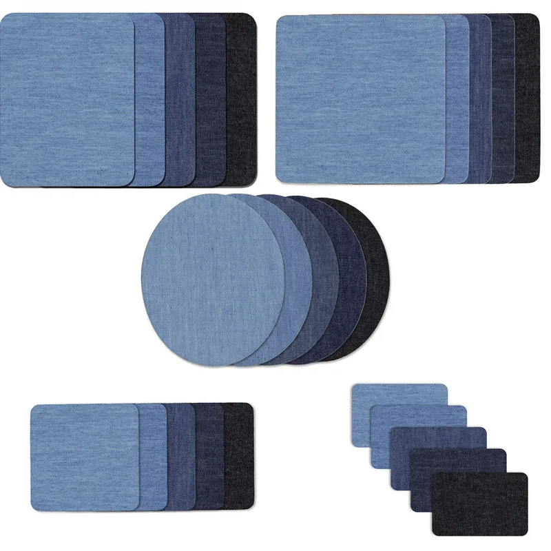 5 шт. джинсовые нашивки для одежды сделай сам в полоску Аппликации джинсы брюки