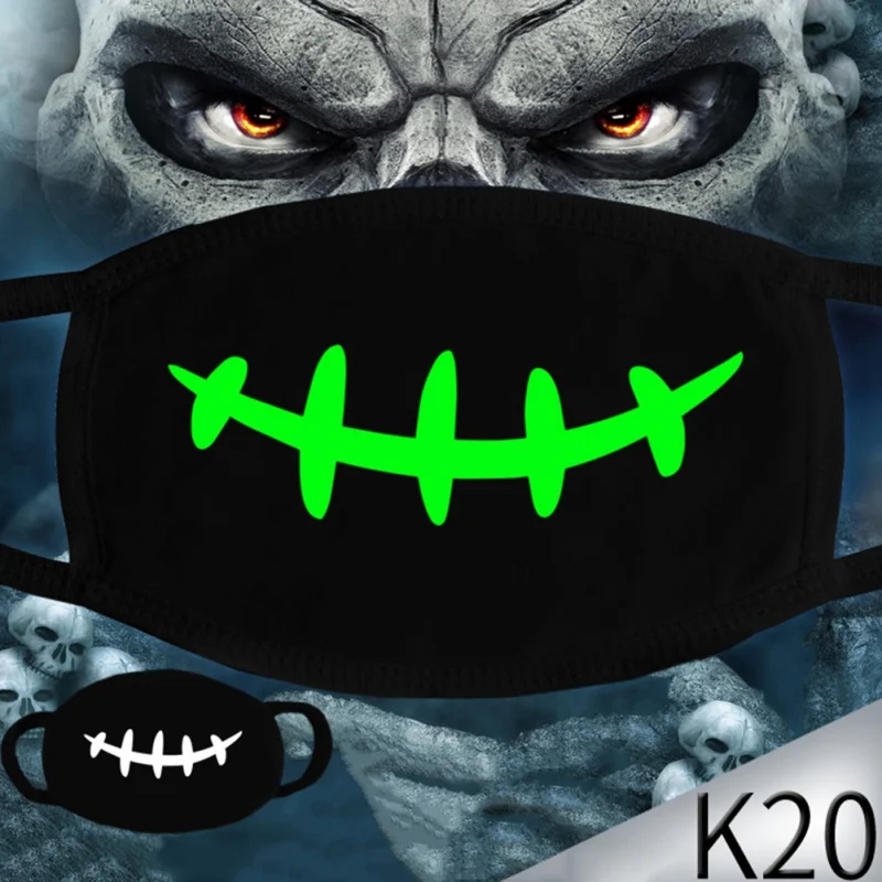 Многофункциональная светящаяся маска для взрослых Хэллоуина с черепом PM2.5