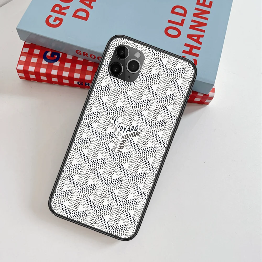 

Goyard Designs Luxury Brand Phone Case For IPhone 4 4s 5 5S SE 5C 6 6S 7 8 Plus X XS XR 11 12 Mini Pro Max 2020 black Prime