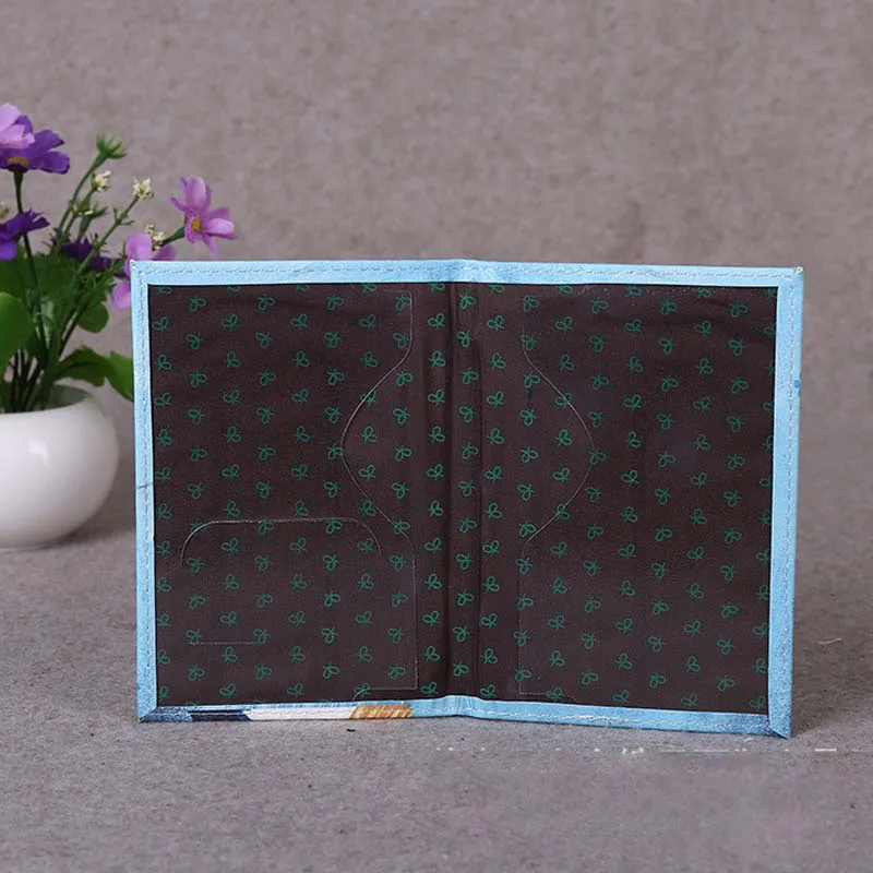 Мультфильм милый цветной Кот аниме Обложка для паспорта путешествия кошелек