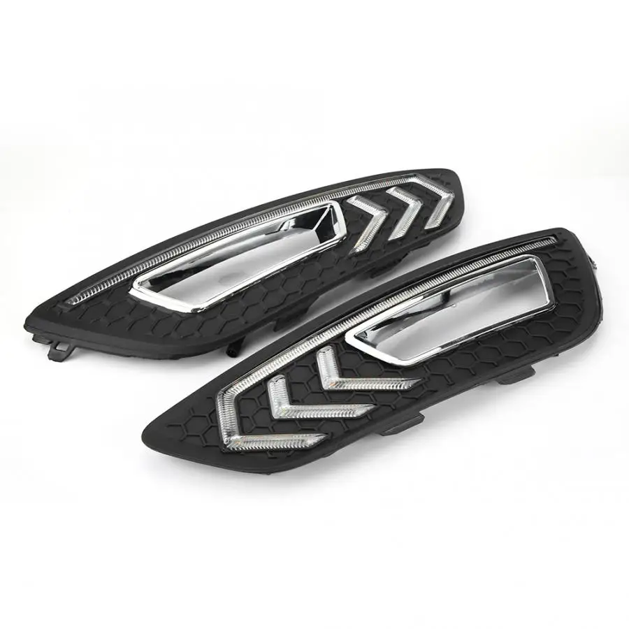 1 пара Автомобильные дневные ходовые огни сигнал поворота двухцветный DRL