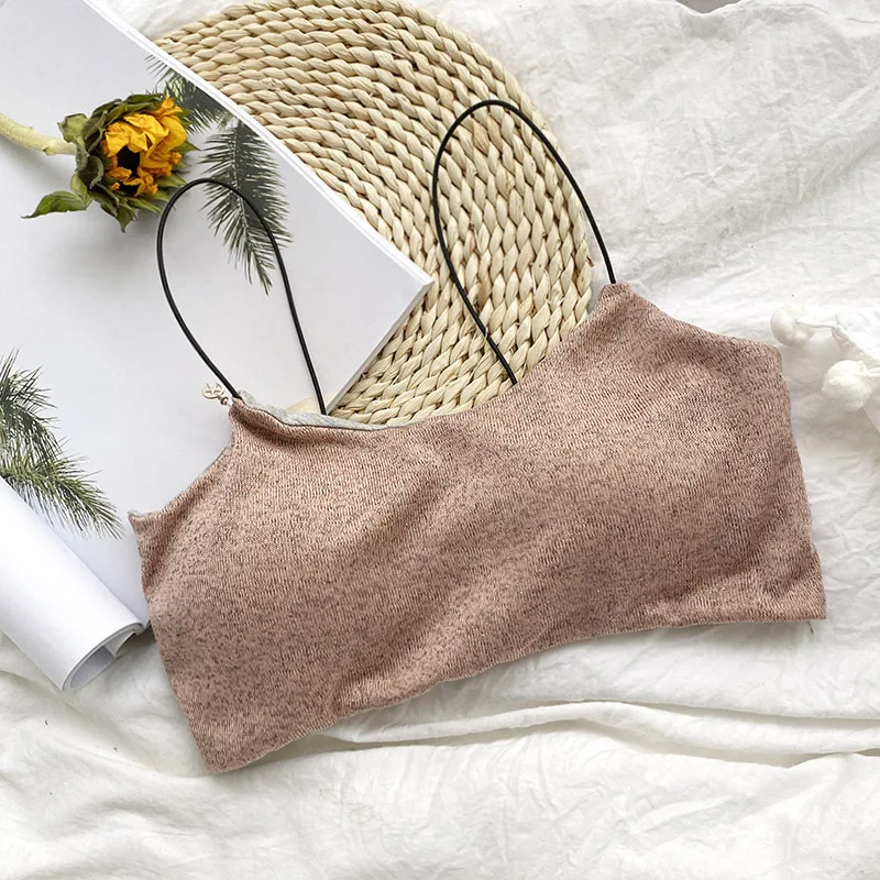 Женский укороченный топ бесшовный нижнее белье женский сексуальное со съемной