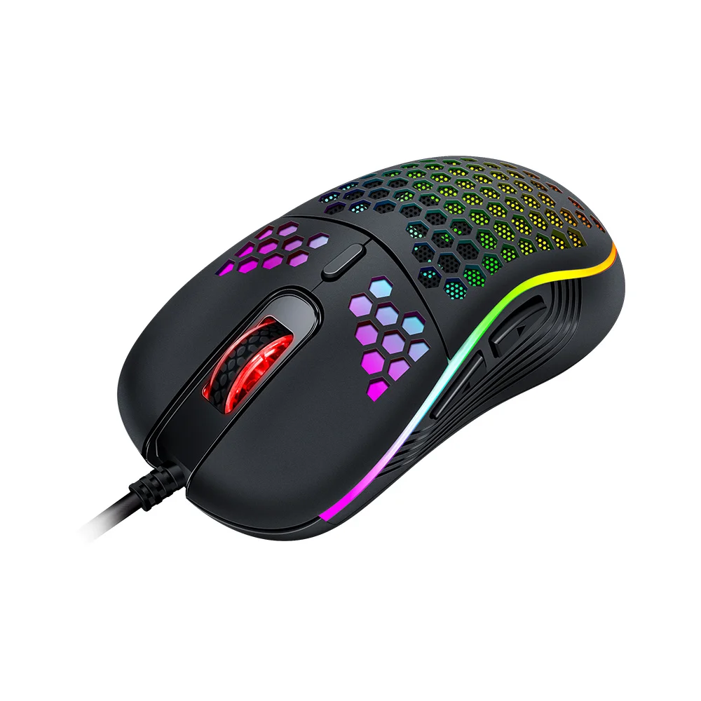 

Mouse 7200DPI Honeycomb Shell Ergonomic Mice with Ultra Weave Cable For Computer Gamer PC Desktop