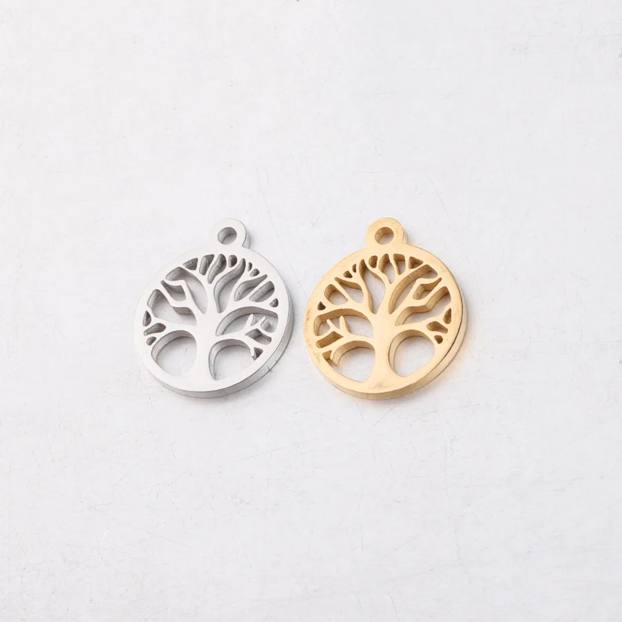 5 шт. круглые соединители Древа Жизни зеркальные Полированные Подвески для
