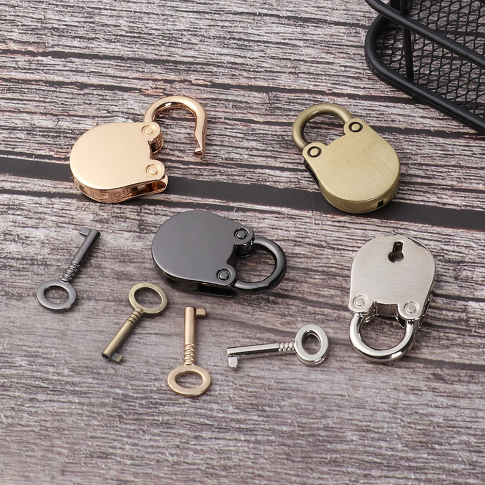 1 шт. металлический винтажный мини замок небольшой открытый чемодан ключ чехол с