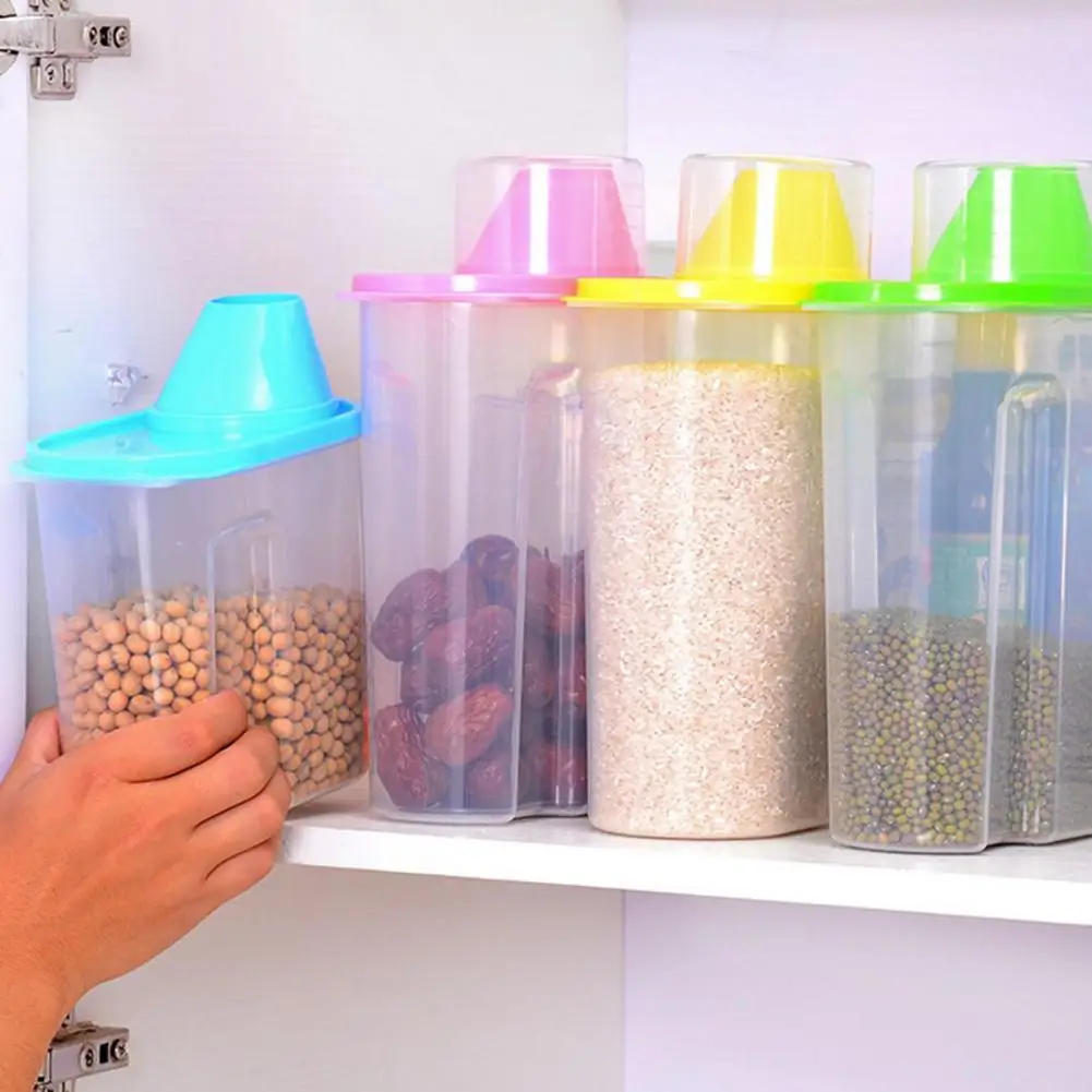 2.5L большой емкости кухня Герметичный Сухой еда зерновых ящик для хранения