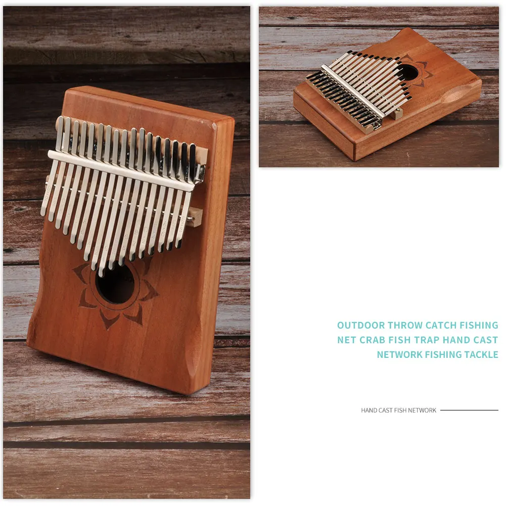 17 клавиш Kalimba музыкальный инструмент дерево красное пальцы пианино Mbira с