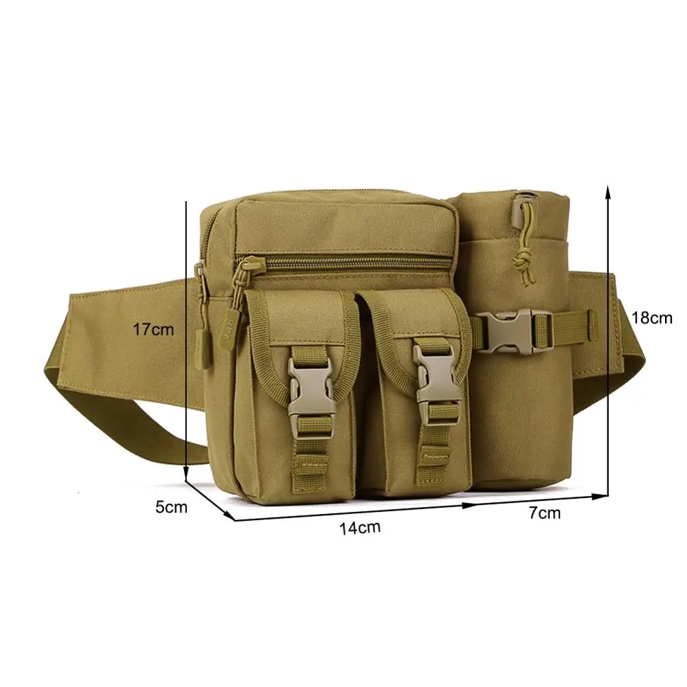 Tactical Waist Pack Outdoor Sports Water Bag Molle Hiking Hunting Bags Climbing Camping Waterproof Bags  Multi Function  Package