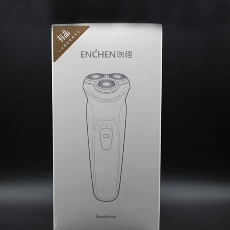 with box Xiaomi Enchen, мужская электробритва, бритва type-C, USB, перезаряжаемая, 3 лезвия, портативный триммер для бороды, машинка для стрижки бакенбард - Цвет: with box