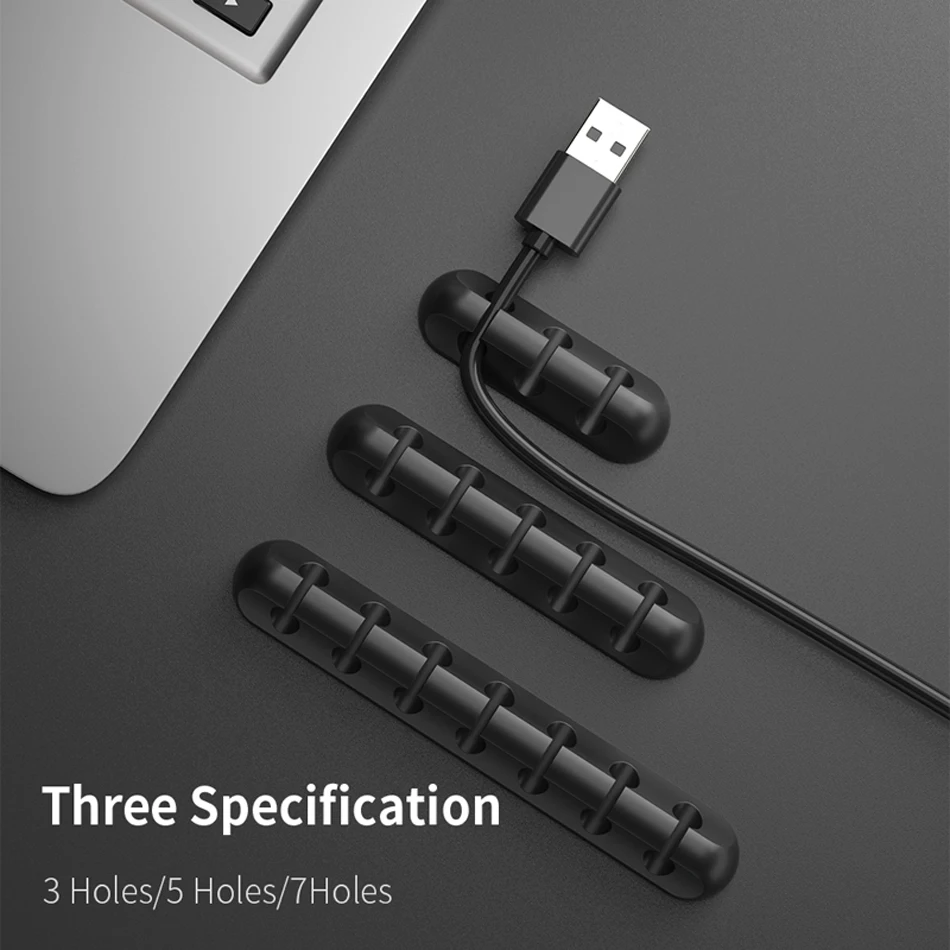 Держатель для usb кабеля силиконовые Кабельные прихваты гибкий кабель намотки