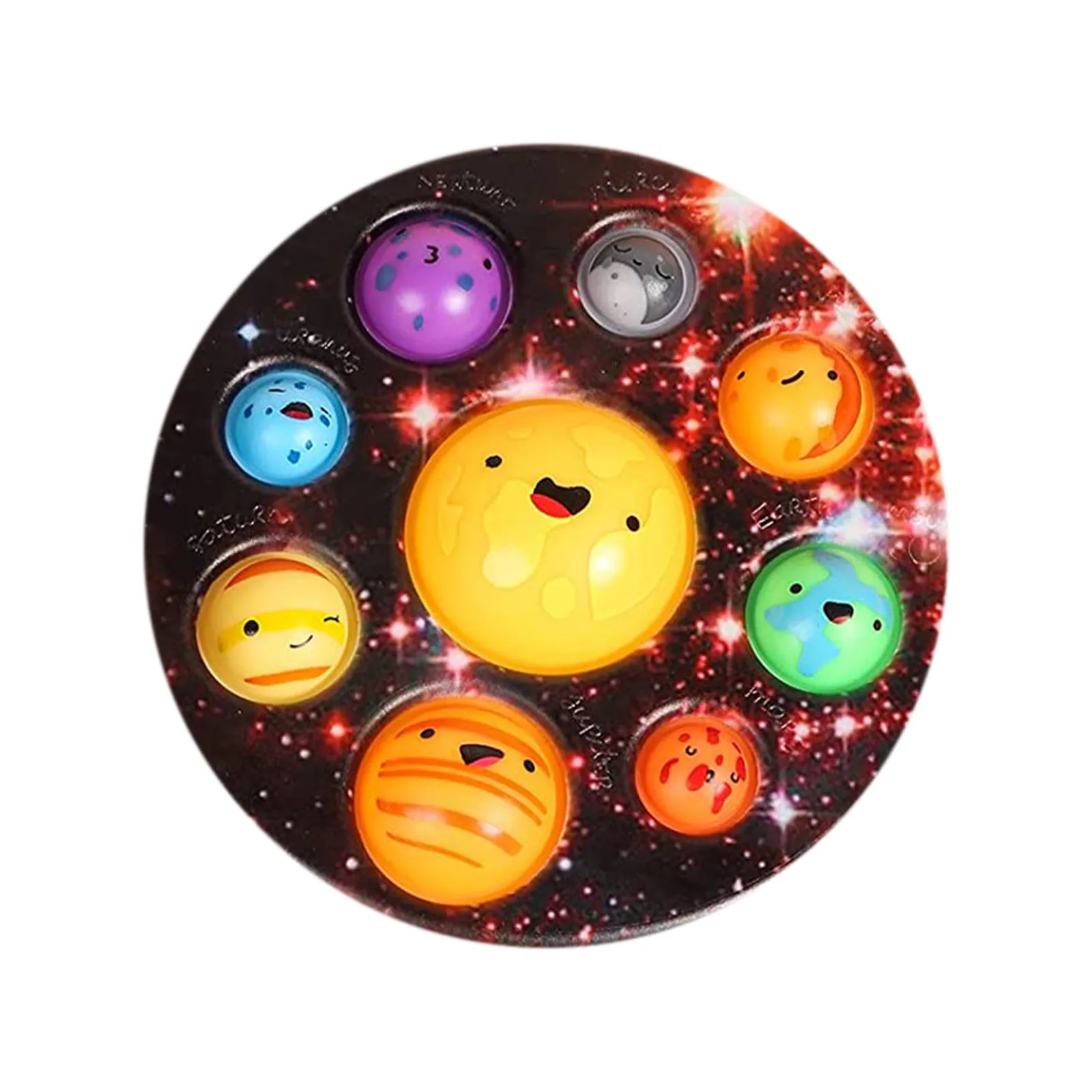 

Solar System Mini Fidget Toy Simple Dimple Sensory Eight Planets Cognition Fidget Toy Stress Relief Dimple Antistress Brinquedos