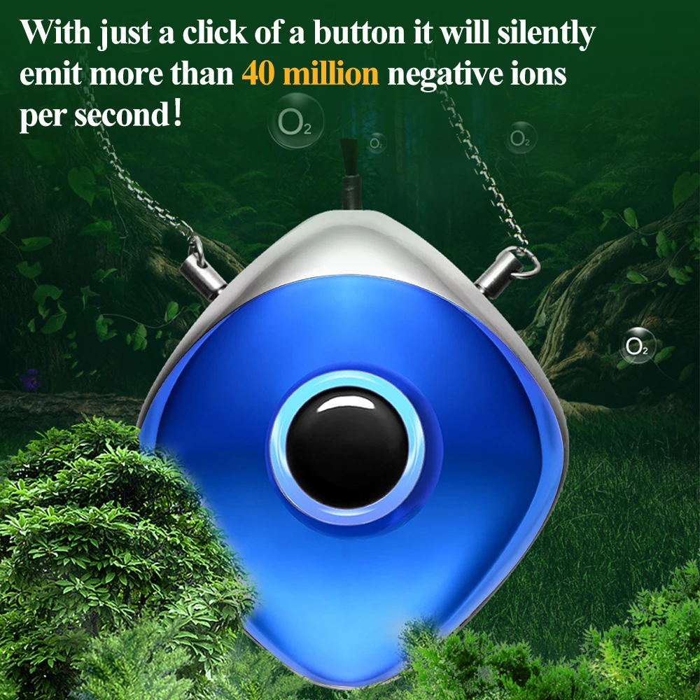 Ожерелье Очиститель воздуха мини USB портативный персональный носимый ожерелье