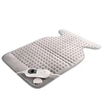 Gray Большой 63*42 см 100W Микроплюш шеи и фиксатор для плеча Электрогрелка 220 V-240 V Электрический зимние теплые облегчение боли в спине, штепсельная вилка европейского стандарта - Цвет: Gray