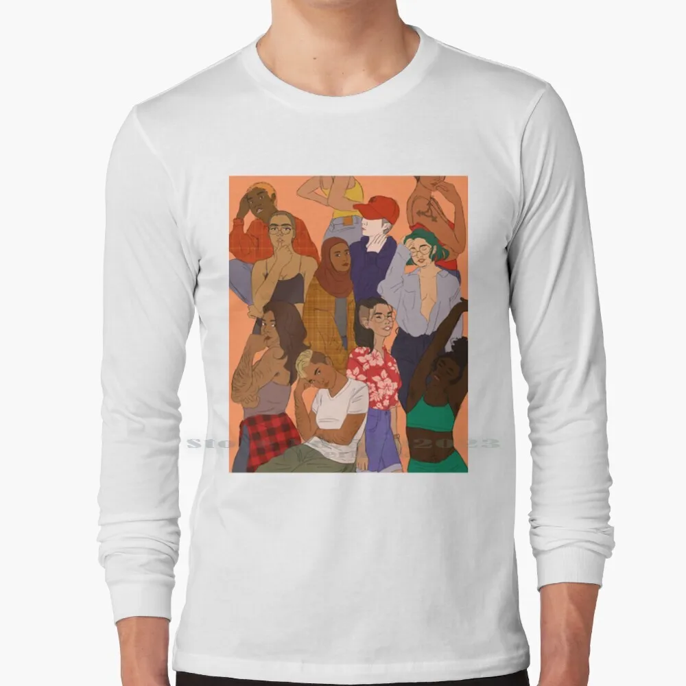 Butches футболка с длинным рукавом 100% Чистый хлопок большой размер Wlw сапфический