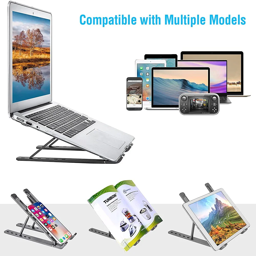 zk20 laptop stand tablet holder desktop foldable holder adjustable riser bracket computer accessories gadgets free global shipping