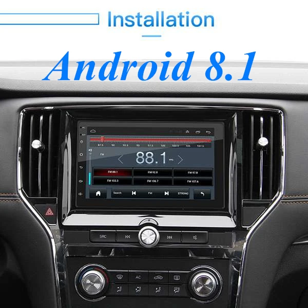 Android 8,1 WiFi gps навигация 7 дюймов 2Din четырехъядерный автомобильный стерео MP5 плеер FM радио