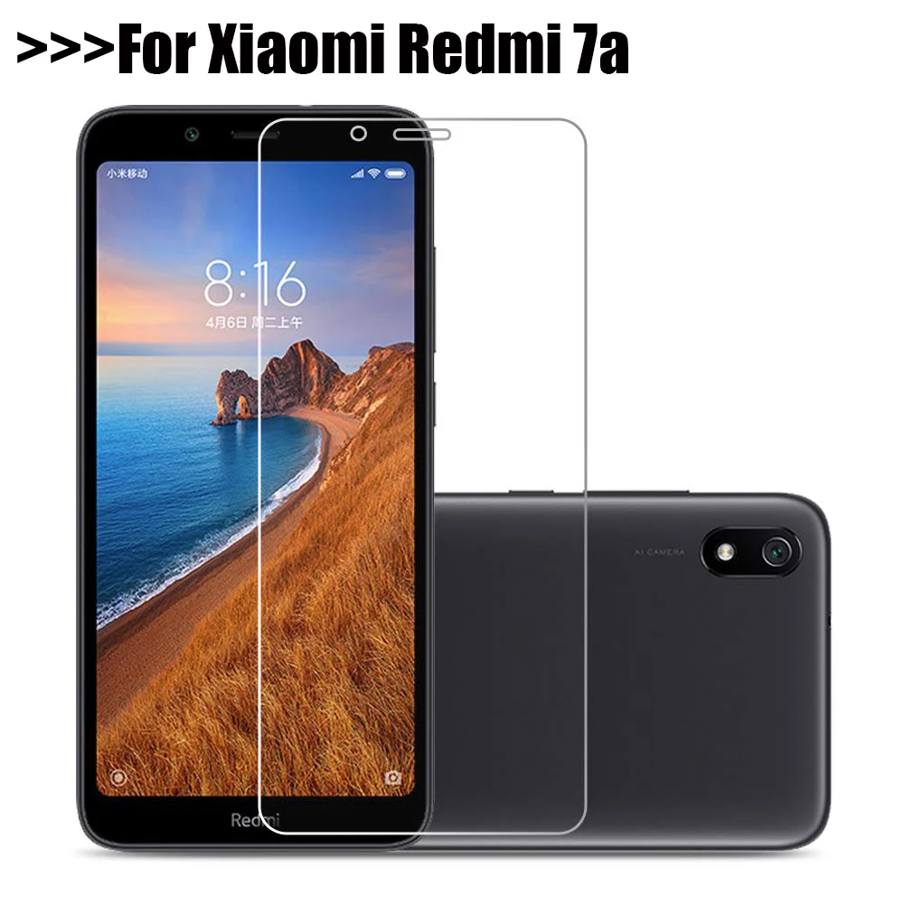

2 uds., cristal protector de pantalla 9H para Xiaomi Redmi 7A redmi 7a, película protectora de cristal para redmi7a redmi 7 a