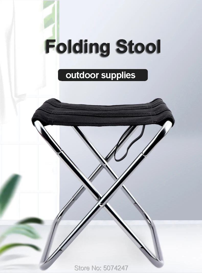 Складной стул для рыбалки Легкий пикника кемпинга складной из алюминиевого