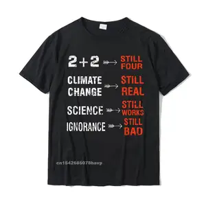 Climate Change Science Tshirt Cotton Male T Shirt Simple Style Tops Shirt Family Design Camisa Sweashirt