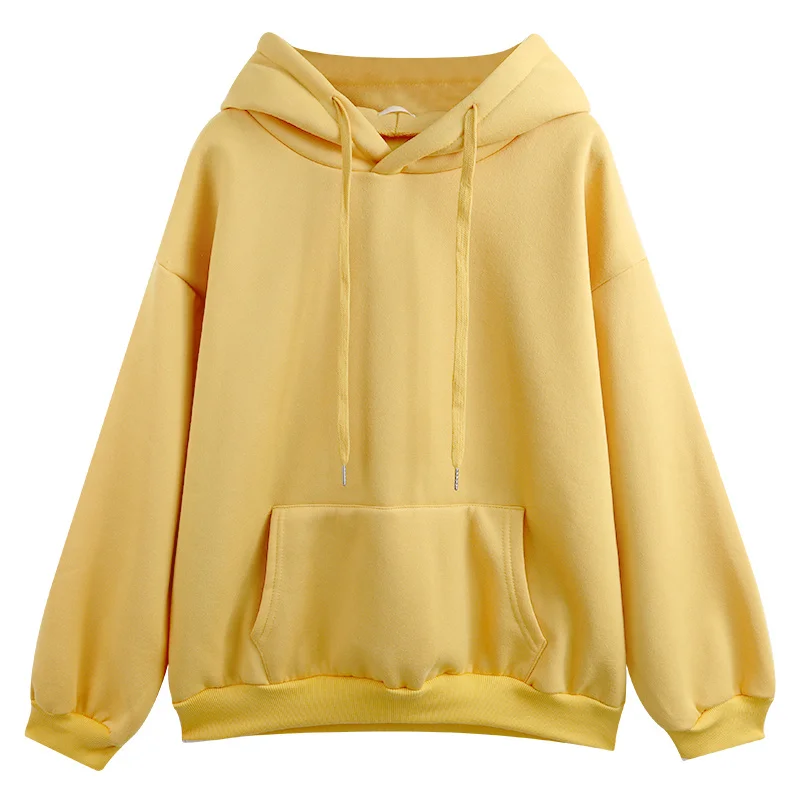 Женский свитер с плюшевой подкладкой новый дизайн 2021 Свободный Топ капюшоном и