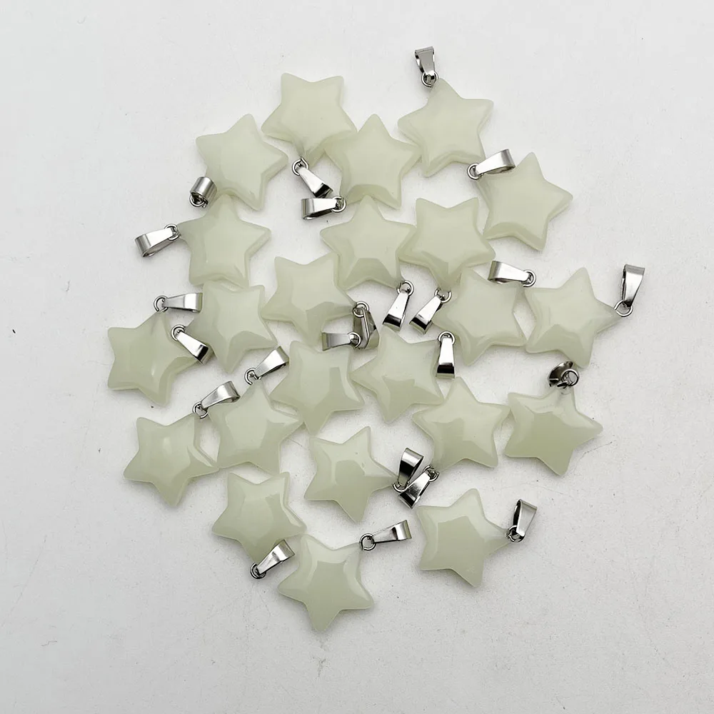 Модные Зеленые светящиеся звёзды 50 шт. для изготовления ювелирных изделий 20 мм