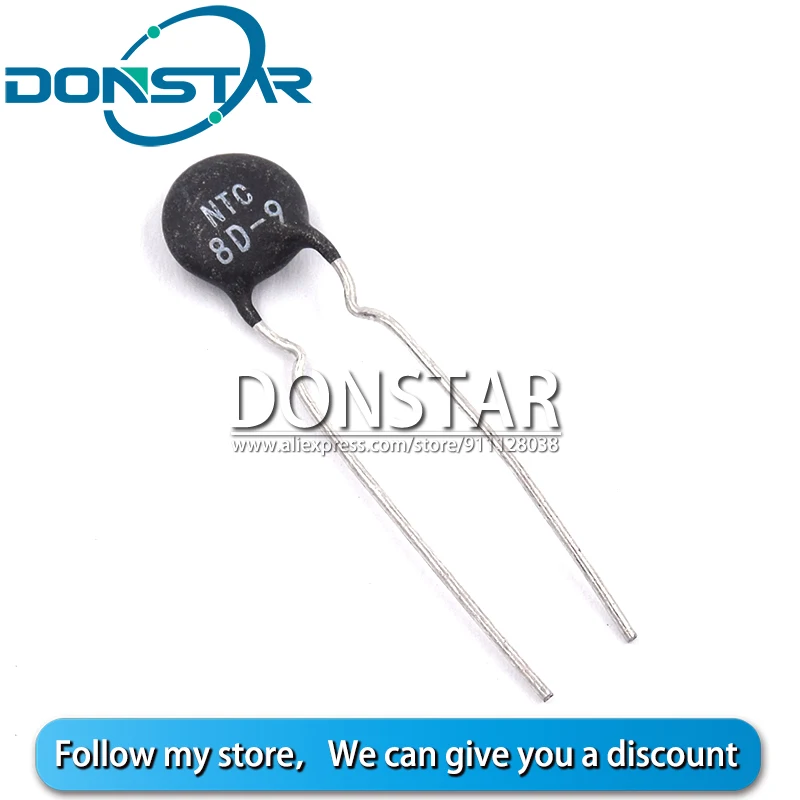 

10PCS NTC 8D-9 8D9 NTC8D-9 DIP-2 Thermal Resistor New