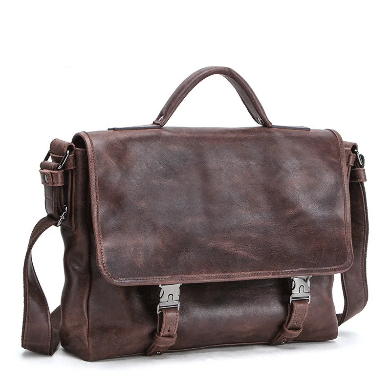 

genuine leather laptop men shoulder messenger computer bag multifunctional portable briefcase crocodile New Design free shipping
