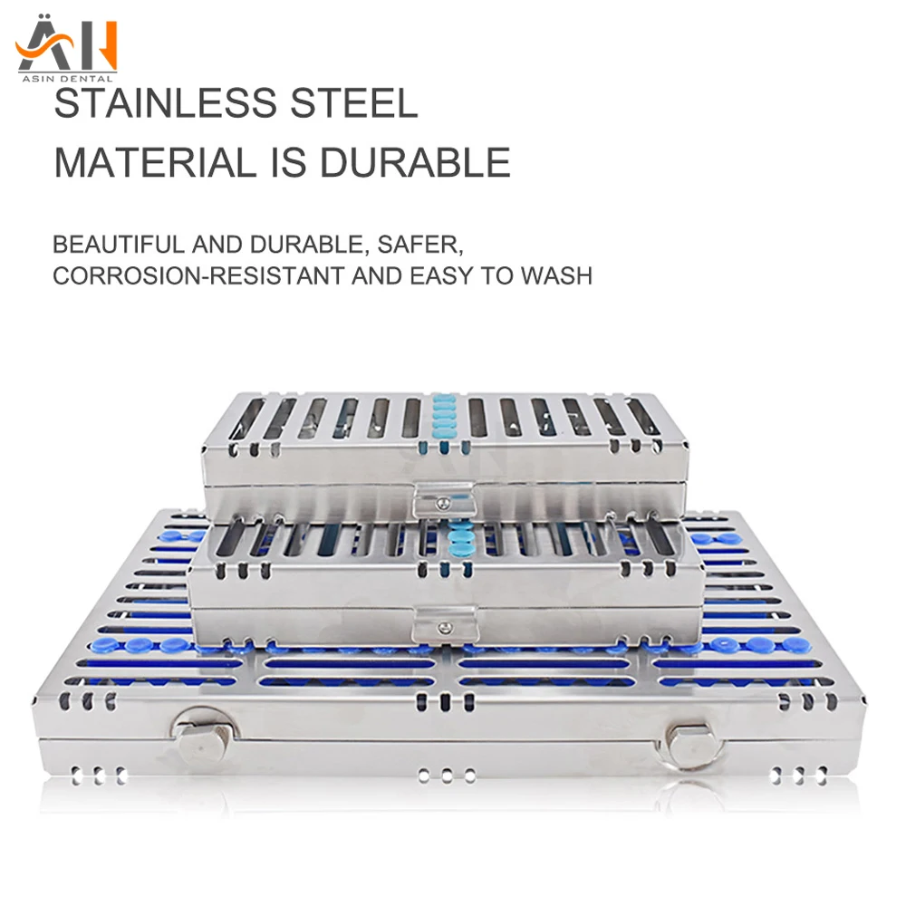 

Dental Sterilization Rack Surgical Autoclavable Sterilization Box Dental Cassette File Burs Disinfection Tray Dentist Tools