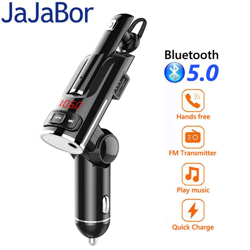 JaJaBor Bluetooth 5 0 набор для автомобиля гарнитура разговора по частный вызов fm